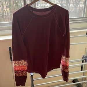 Free People waffle knit shirt